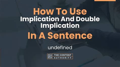 How To Use Implication And Double Implication In A Sentence Undefined