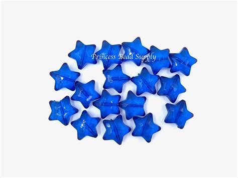 27mm Royal Blue Star Chunky Beads Royal Blue Star Beads Star Etsy