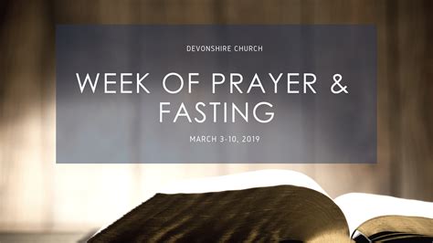 Week Of Prayer And Fasting Hd Devonshire Church