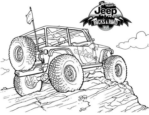 Jeep Coloring Pages Printable PDF Coloringfolder Monster Truck