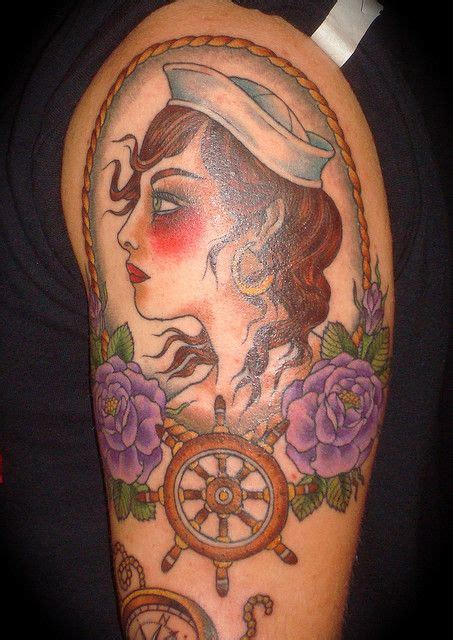 Sailor Girl By Kapten Hanna Via Flickr Nautical Tattoo Tattoos