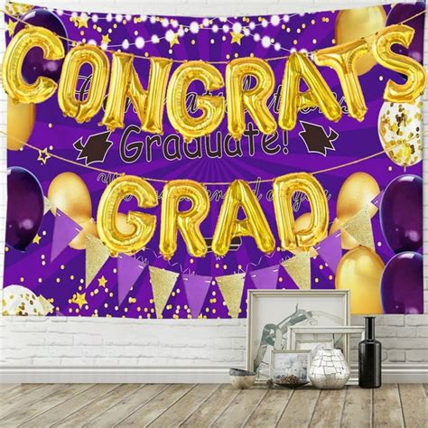 Congratulation Graduation Backdrop With Grad Balloons2023 Congrats