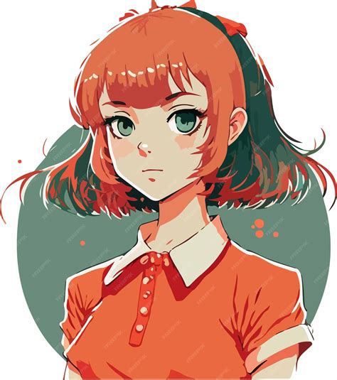 Junges Mädchen Anime Stil Charakter Vektor Illustration Design Manga