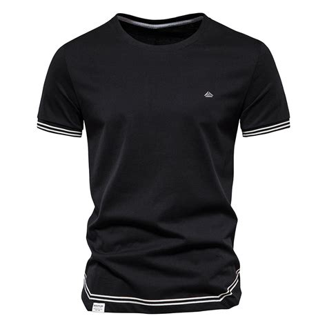 aiopeson classic solid 100 cotton men t shirt o neck short sleeve slim fit casual sport t
