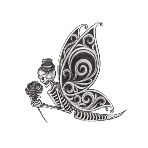 Butterfly Skull Tattoo Coloring Pages