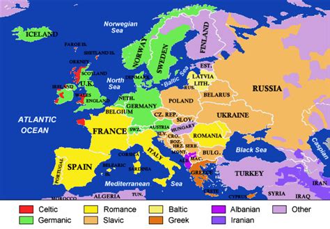 Languages Of Europe Indo European Languages Map