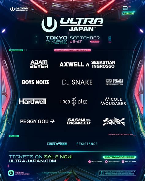 Ultra Japan 2023 Phase 1 Lineup With Axwell And Ingrosso Peggy Gou