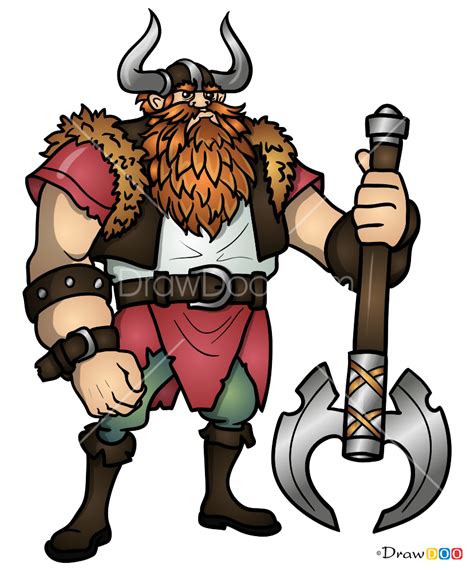 How To Draw Cartoon Viking Vikings