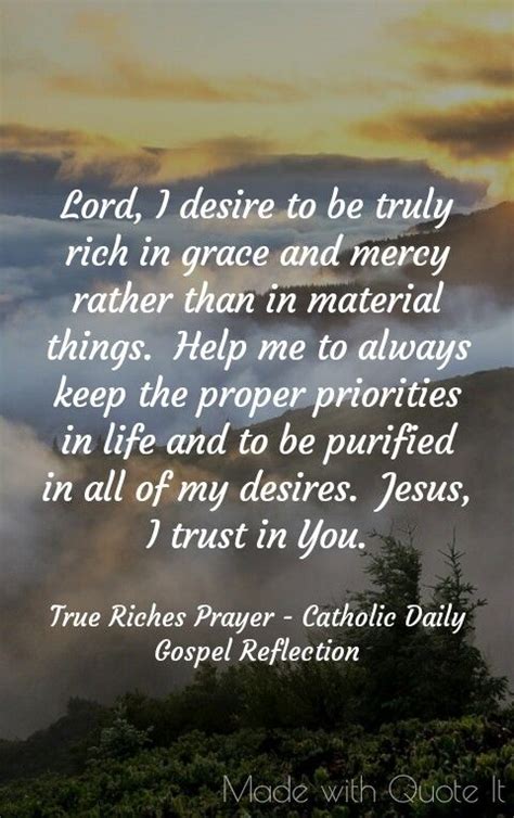 True Riches Prayer Catholic Daily Gospel Reflection Catholic Gospel