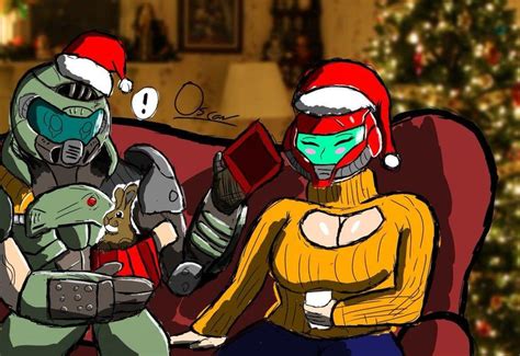 Christmas In July Crossover Doom Game Doom Videogame Cartoon Crossovers