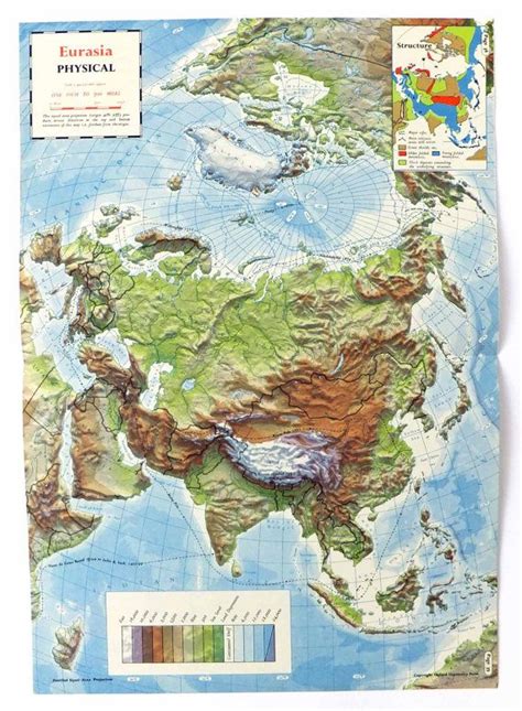 1956 Eurasia Map Vintage Map Of Eurasia 1956 Map School Etsy Uk Map