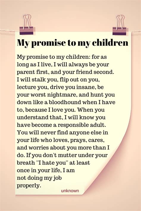 My Promise To My Children