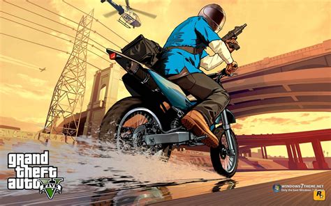обои Иллюстрация Мотоцикл средство передвижения Grand Theft Auto V