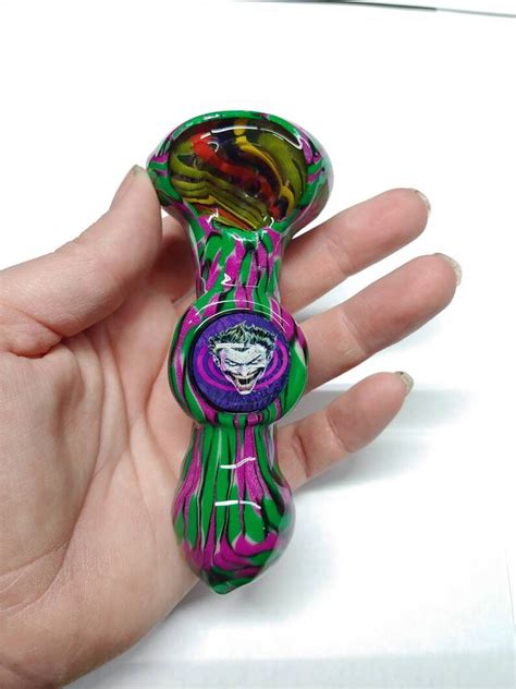Made To Order Girly Pipes Custom Joker Glass Smoking Pipe Unique Glow