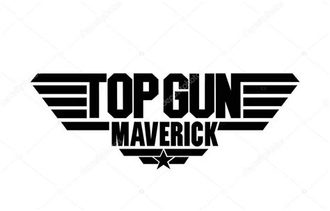 Top Gun Maverick Typography Icon Top Gun Maverick Lettering On White