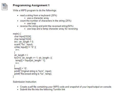 Solved Programming Assignment 1 Write A MIPS Program To Do Chegg Com