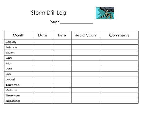 Printable Home Daycare Forms Stormfire Drill Logs