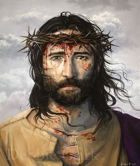 Jesus Art Print Crowned With Thorns Giclee Print Christian Art 11 X 14