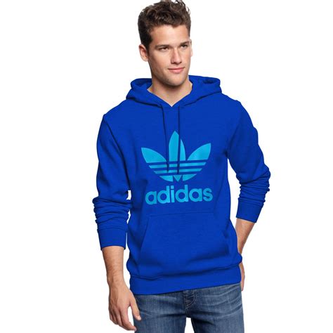 Lyst Adidas Hoodie Adi Originals Trefoil Hoodie In Blue For Men
