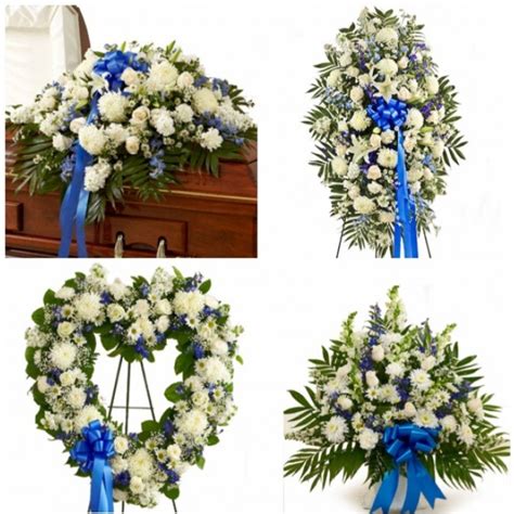 Funeral Flower Package Blue And White Toronto Bulk Flowers
