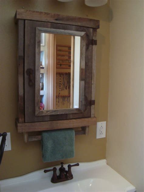 Reclaimed Rustic Medicine Cabinet With Mirror Etsy