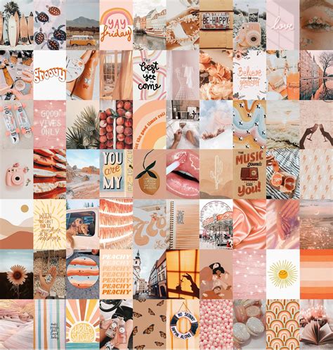 Dreamy Wall Collage Kit Aesthetic Wall Decor Digital Collage Etsy