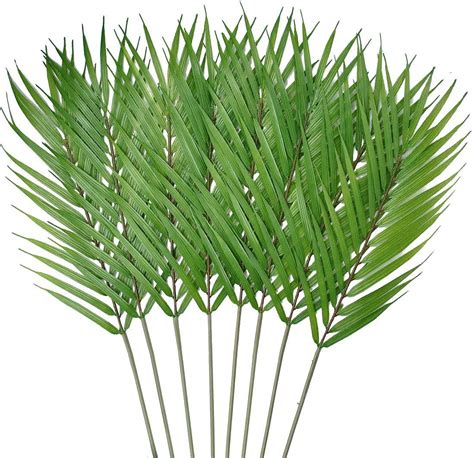 Buy 8 Pack Artificial Palm Leaves Faux S Palm Leaf Greenery Tropical