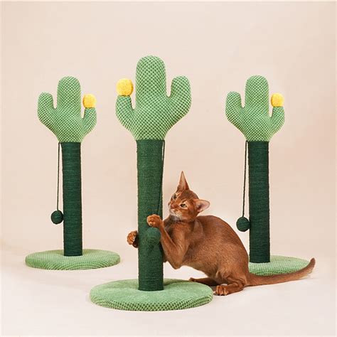 Cactus Cat Scratching Post Cat Tree 256 Inches Scratcher Etsy