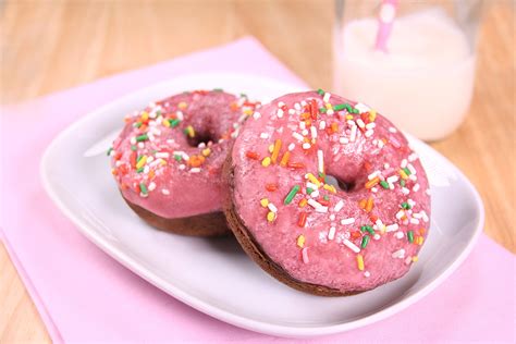 Frosted Sprinkled Chocolate Donuts Hungry Girl