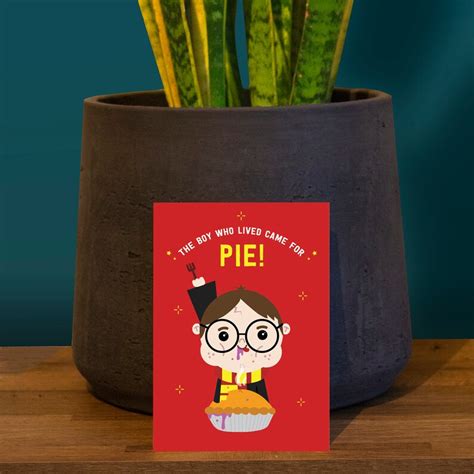 The Boy Who Lived Came For Pie A6 Postcard Postcard Prints T