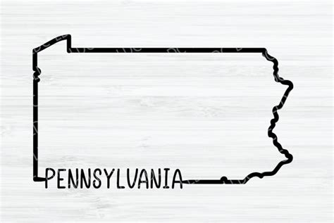 Pennsylvania Outline Svg Pennsylvania Svg Pennsylvania State Digital