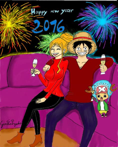 One Piece Happy New Year 2016 By Ginthepsycho On Deviantart
