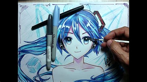 How To Draw Hatsune Miku Como Dibujar A Hatsune Miku Youtube