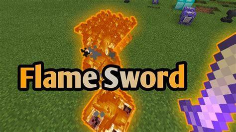 How To Make A Flame Sword In Minecraft Command Block Trick Youtube