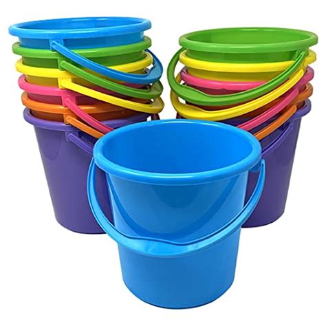 Buy 12 Pack Beach Pails Sand Buckets 7 Large Beach Pails With