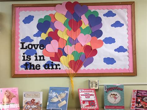 Love Is In The Air Library Bulletin Board Valentines Day Bulletin