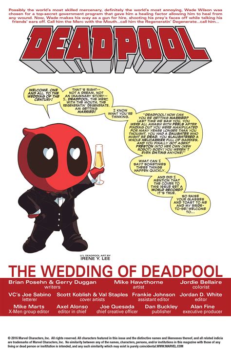 Read Online True Believers The Wedding Of Deadpool Comic Issue Full