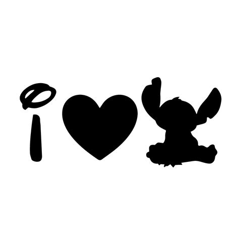 Lilo And Stitch I Heart Love Disney Decal Sticker Decalfly