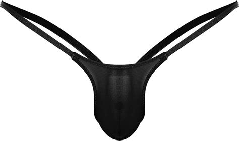 Buy Inlzdz Mens Low Rise Bulge Pouch Backless G String Thong Stretch