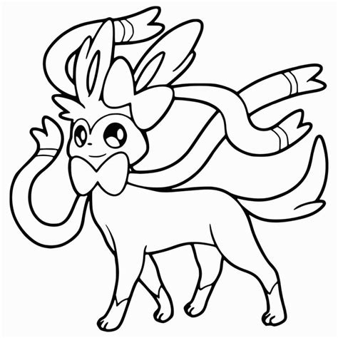 Sylveon Pokemon Coloring Pages Eevee Evolutions Bmp Ever