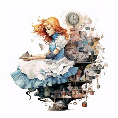 Premium Ai Image Vintage Alice In Wonderland Artwork