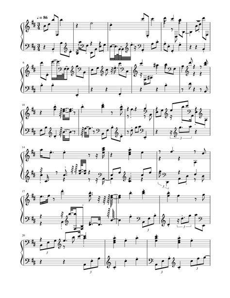 Mistral Gagnant Sheet Music For Piano Solo