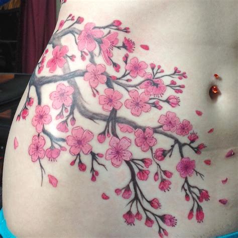 It represents the transitions of life. 75+ Best Japanese Cherry Blossom Tattoo - Designs ...