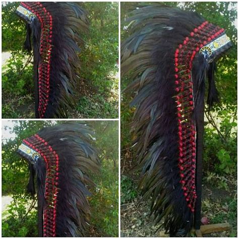 Long Length Native American Inspired Headdress Chief Indian Native