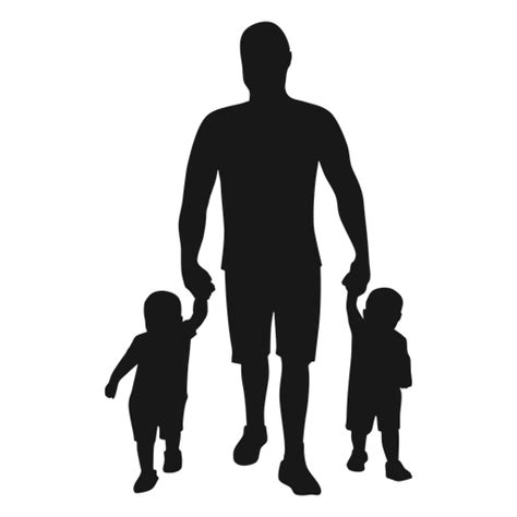 Father With Kids Silhouette Png And Svg Design For T Shirts