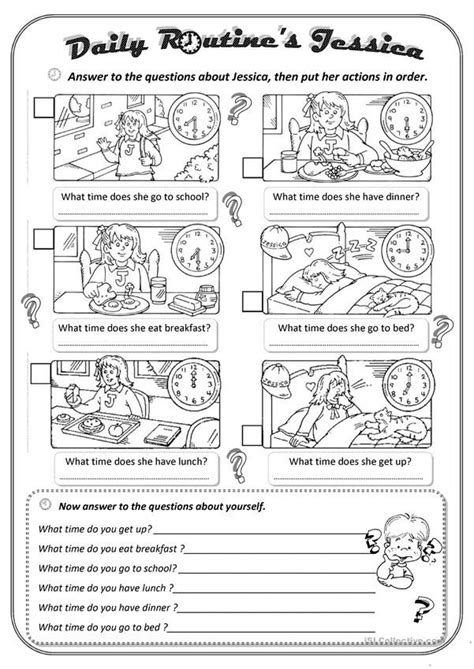DAILY ROUTINES English ESL Worksheets For Distance Learning And
