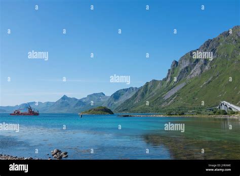 Norway Lofoten Island Landscape Stock Photo Alamy