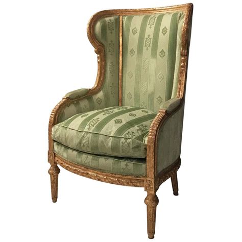 Fine French Louis Xvi Giltwood Armchair Or Bergère 1780 At 1stdibs