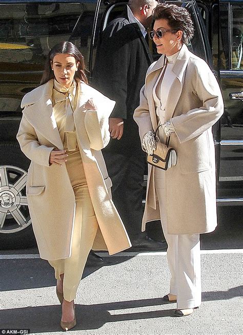 Kim Kardashian Looks Unimpressed As Kris Jenner Dons Matching Outfit