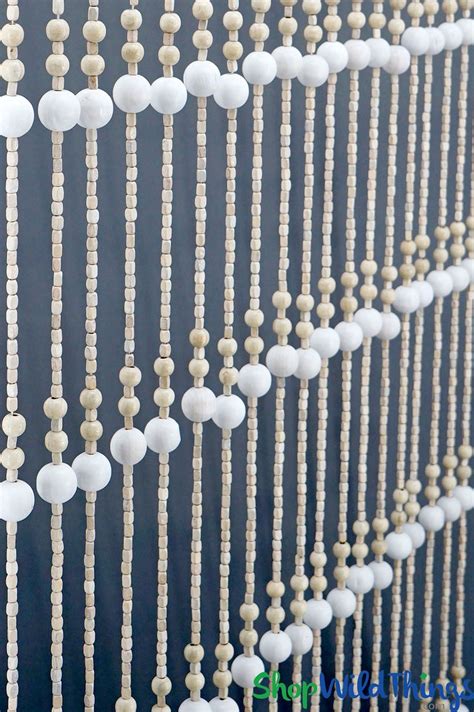 Wooden Bead Curtain Foster Ivory And Bone 35 X 68 19 Strands